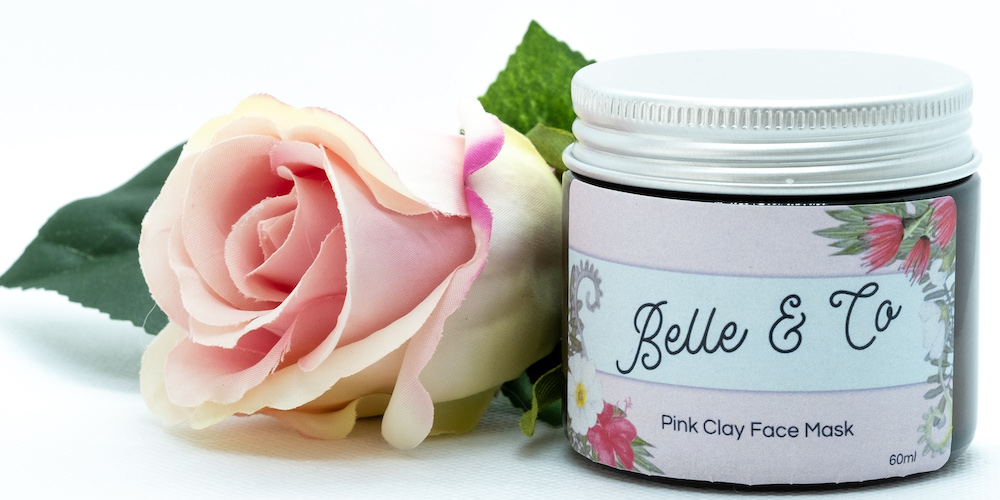 Belle & Co pink clay face mask